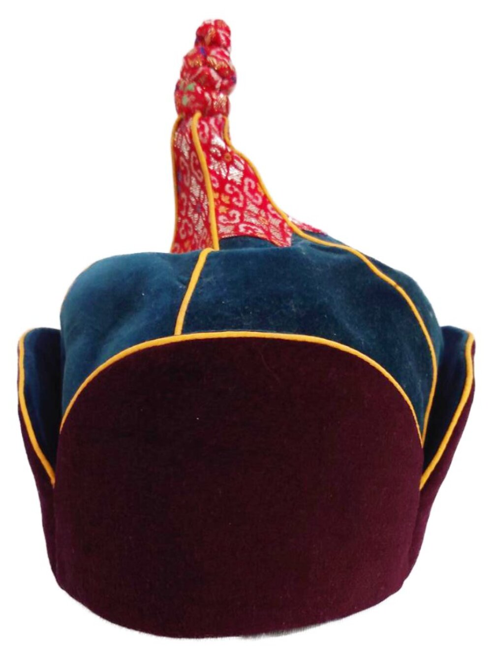 Vintage 20th Century Mongolian Velvet Janjing Malgai Hat